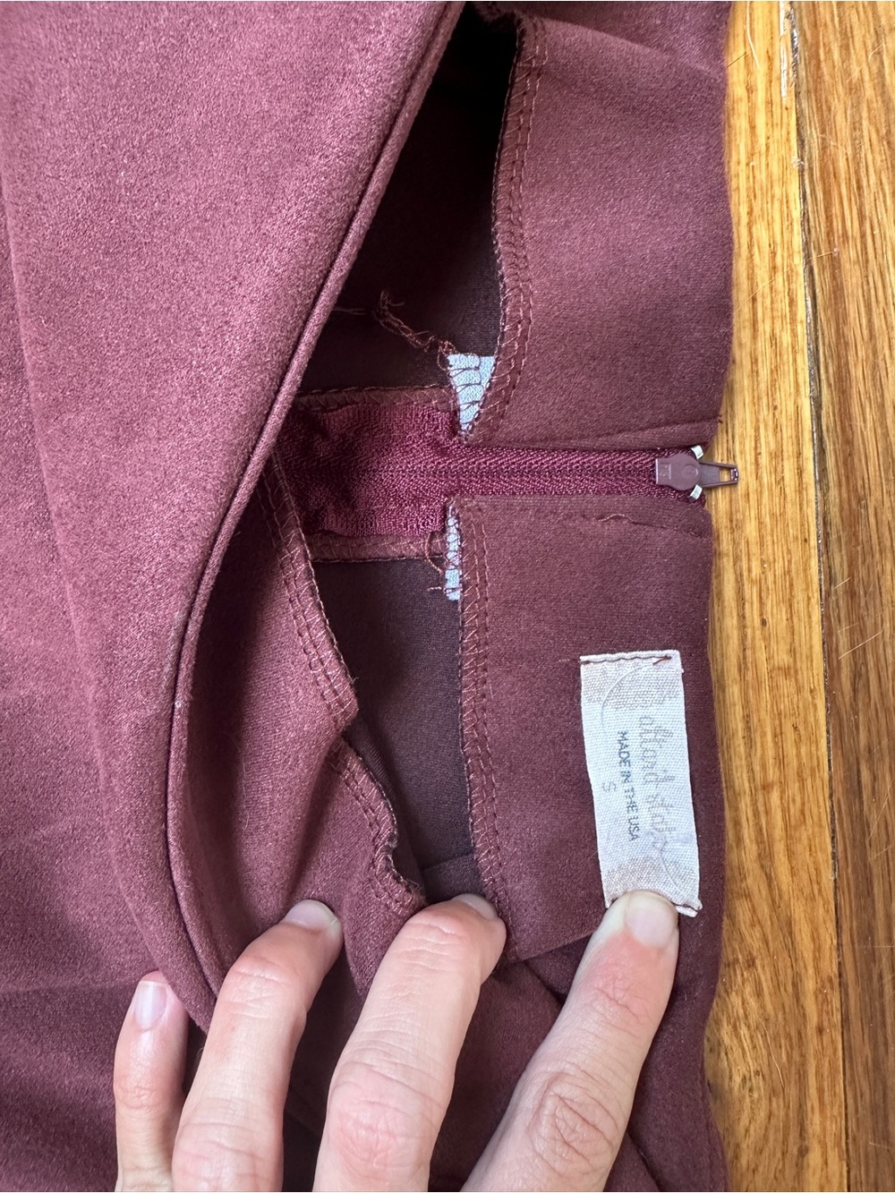 Altar'd State Plum Suede Mini Skirt - Picture 2 of 3